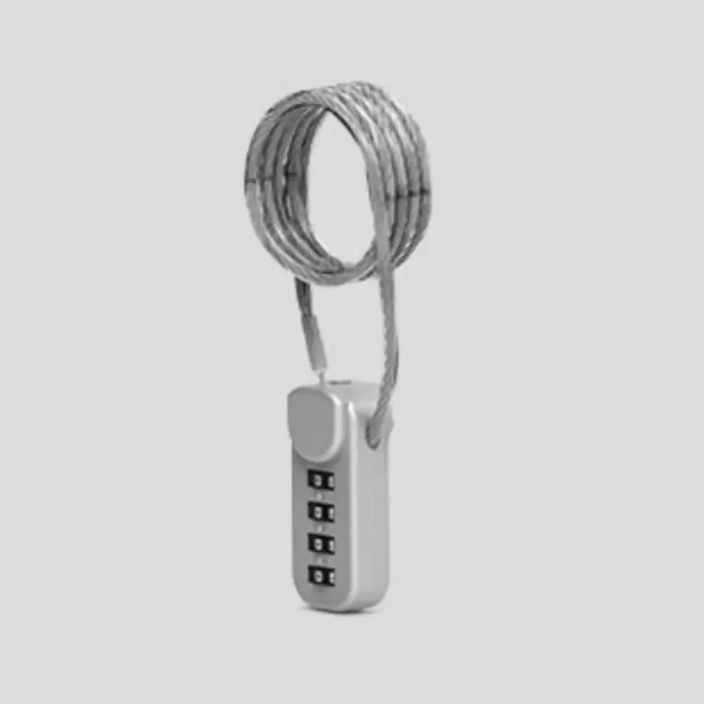 cadenas à code à 4 chiffres durable avec câble antivol à ressort, serrure à câble, serrure à mot de passe pour sac à fermeture éclair