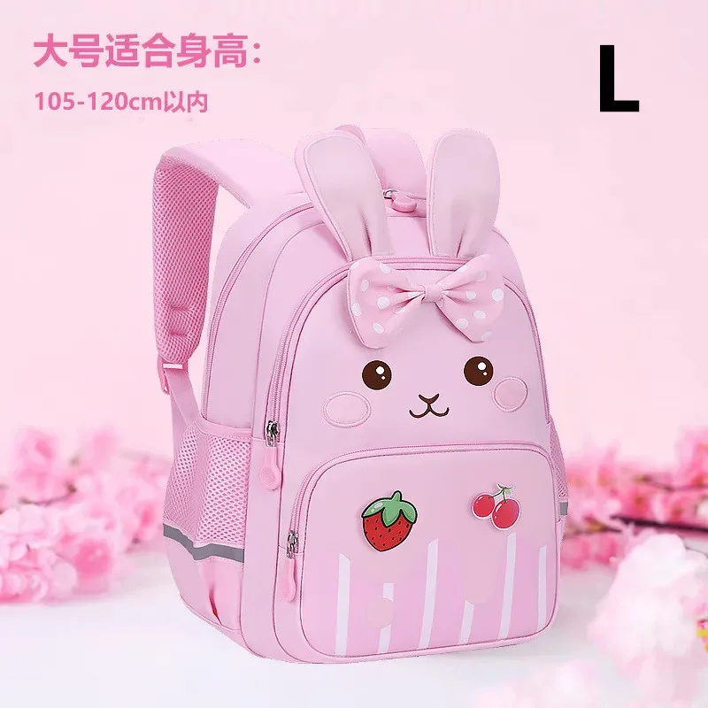 grand sac à dos de maternelle mignon avec un lapin pour enfants de 3 à 6-7 ans, sac à dos pour filles pour les voyages, sac à dos léger dessin animé