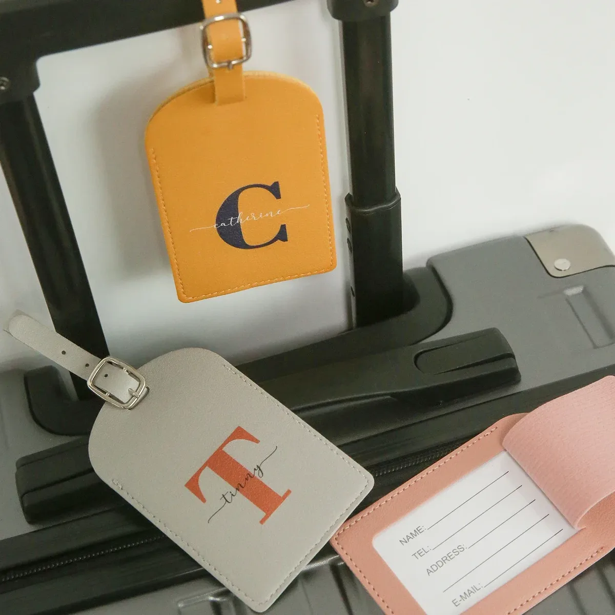 étiquette de bagage personnalisée avec nom pour valises, étiquettes de bagage colorées personnalisées avec car