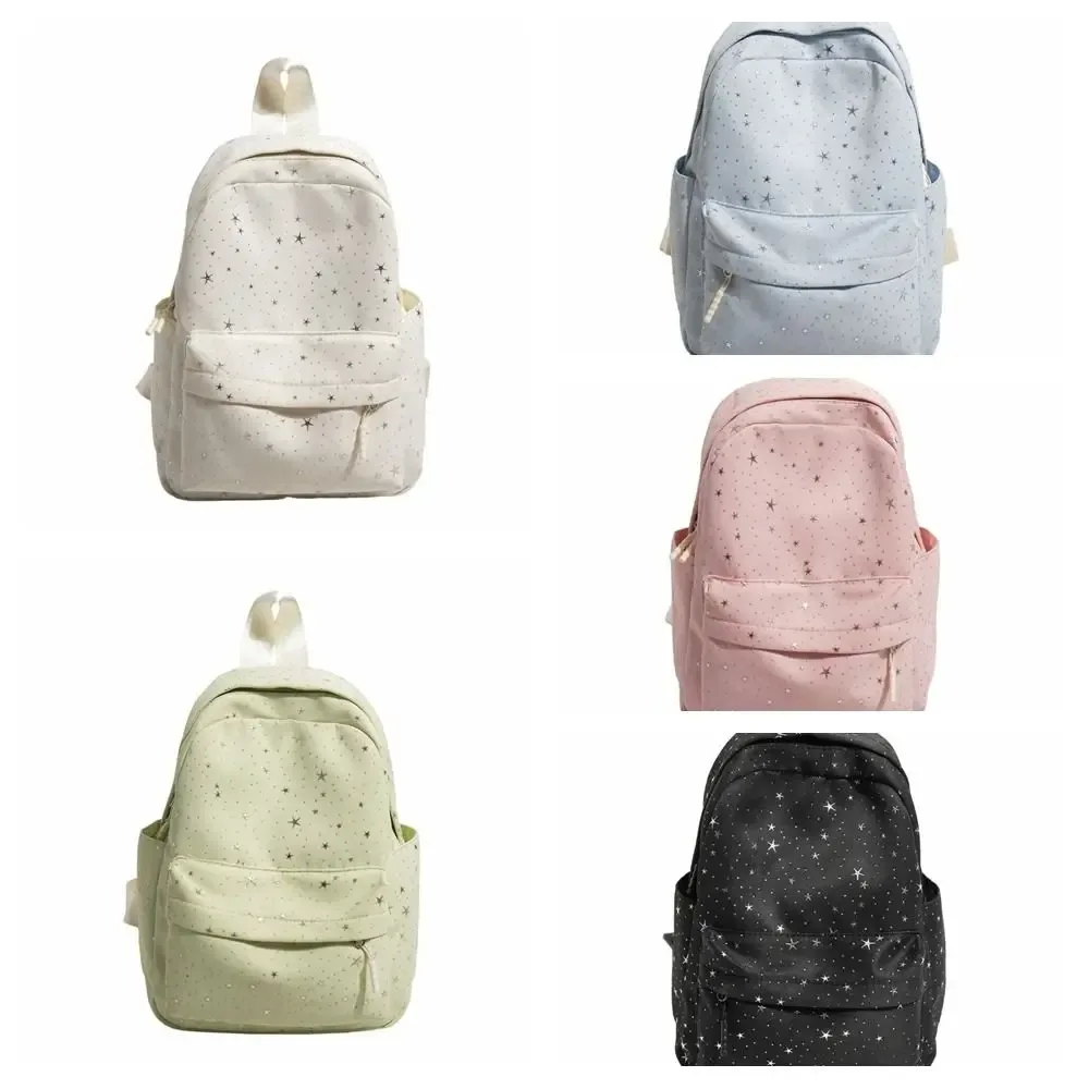 sac à dos étoile imprimé mignon, léger, grande capacité, en nylon, sac à bandoulière, style universitaire, sac d'école pour étudiants, cadeau