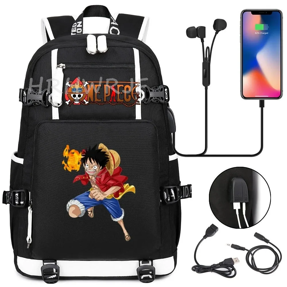 sac à dos camouflage one piece, sac à dos pour ordinateur portable, anime monkey d luffy, sacs d'école pour adolescents, pour garçons et filles, capacité sportive, décontracté, randonnée, mochila