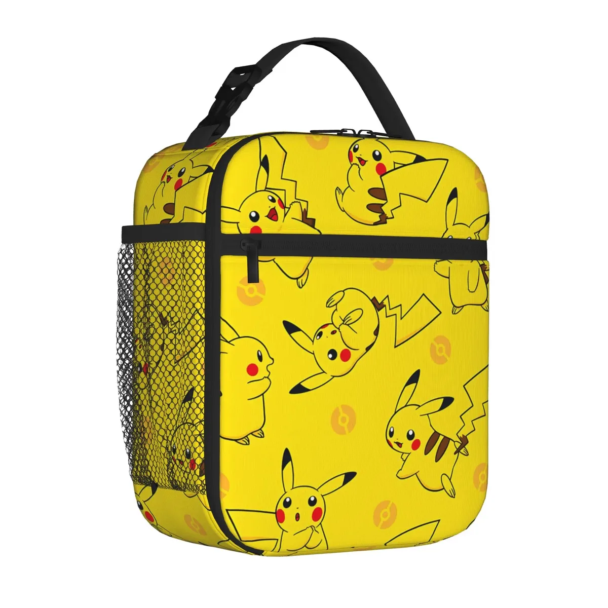 Sac de rangement mignon avec fermeture éclair, 1 pièce, boîte à lunch scolaire Pokemon, sac à nourriture réutilisable pour le déjeuner