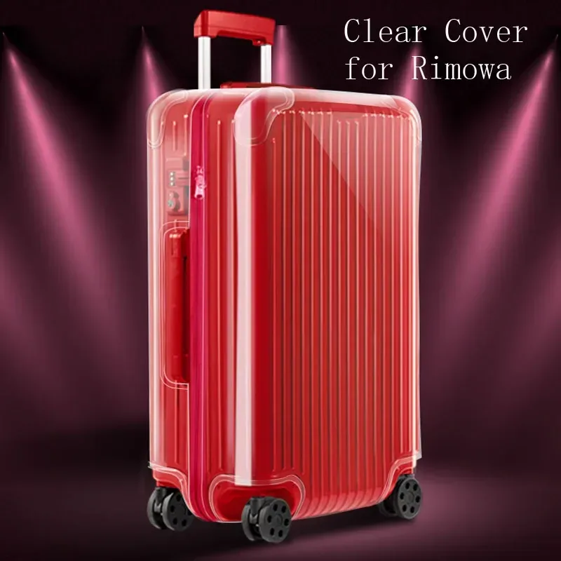 housse transparente pour rimowa essential avec fermeture éclair, protection de valise de haute qualité, housses de bagages personnalisées pour 20 "22" 26 "28" 30 "33"