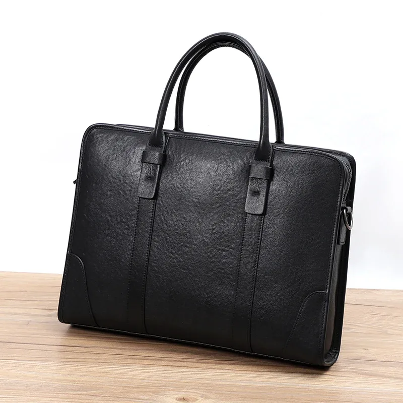 café/noir hommes sac à main en cuir véritable mallette pour ordinateur portable mâle épaule sacs de messager grande capacité hommes porte-documents