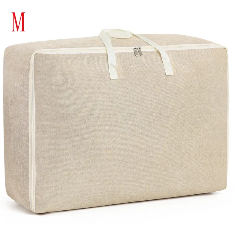 sac à bagages portable, sacs de rangement pour vêtements de voyage, sac à main à fermeture éclair, anti-poussière, gril en coton, grand sac de sport à main