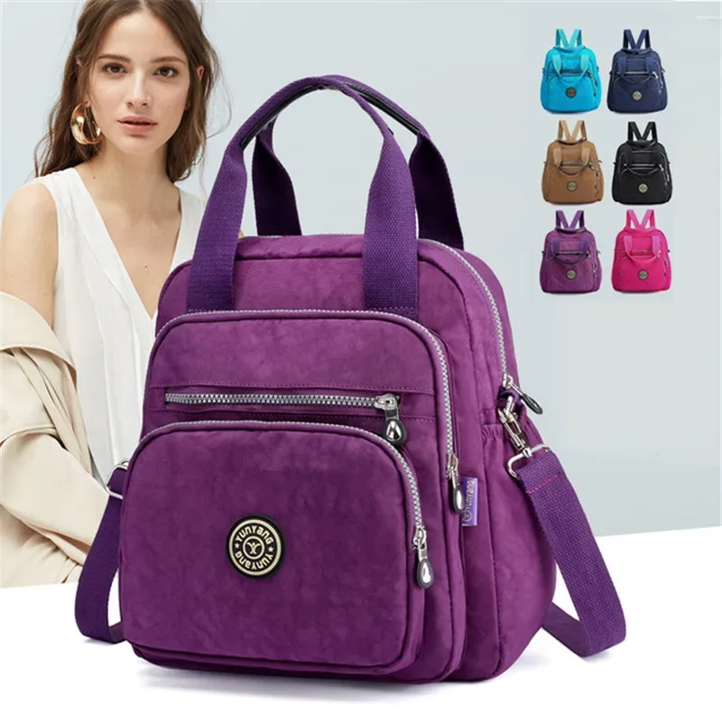 sac à dos en nylon imperméable pour femmes, sac à dos de loisirs pour filles, sac d'école de voyage, mode de créateurs coréens initiés