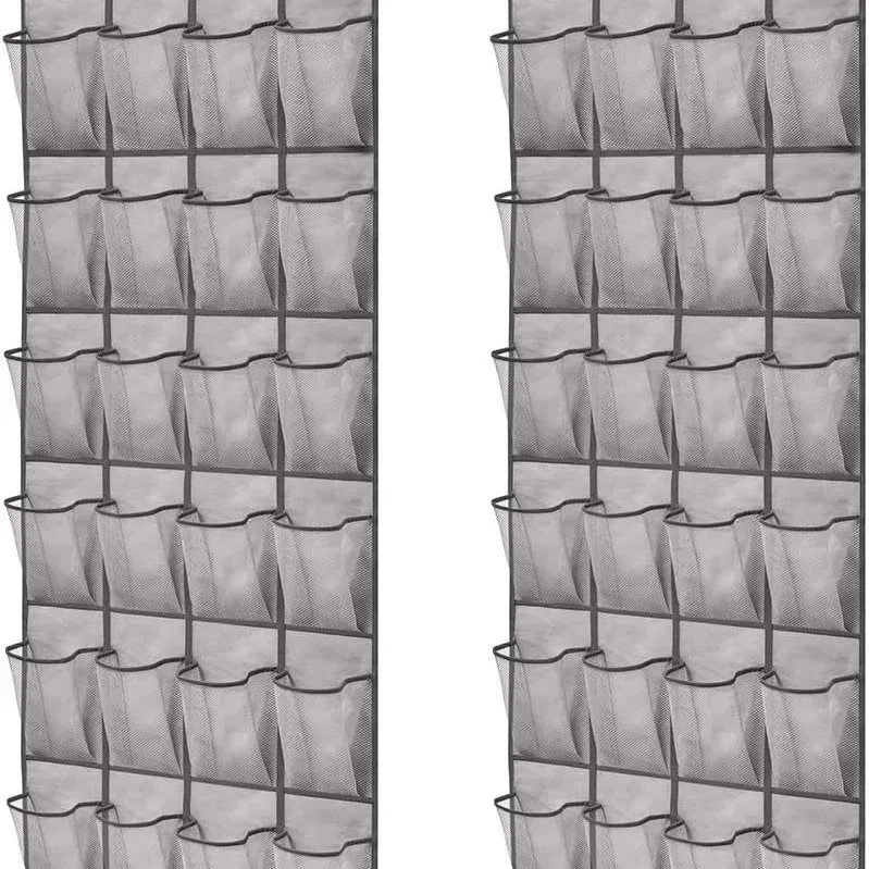 sac de rangement mural à grille multicouche, pour chaussures et articles divers derrière la porte, rangement de chambre à coucher en tissu non tissé