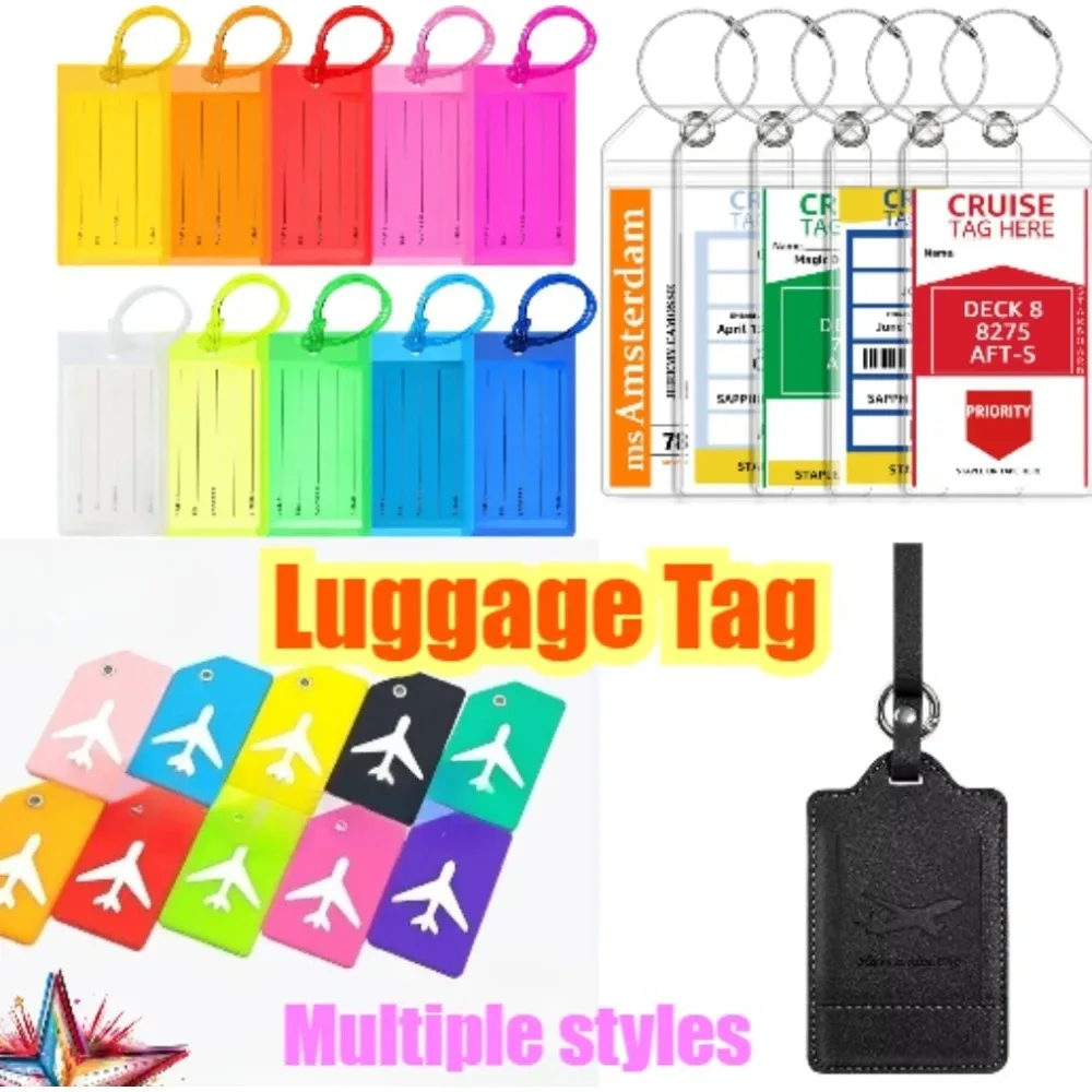étiquette de bagage portable durable, étiquette d'adresse pour valise, étiquette de bagage pour l'embarquement