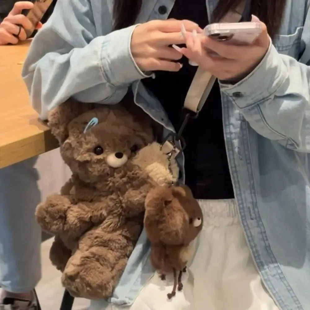 sac à dos de dessin animé en peluche pour femmes et filles, sac d'ours mignon, cadeau de beurre, initié, nouveau
