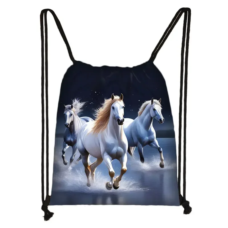 sac à dos cool horse colt meadow painting pour hommes et femmes, sac à bandoulière de proximité, sac de voyage à la mode, sacs de plage décontractés, porte-chaussures souple