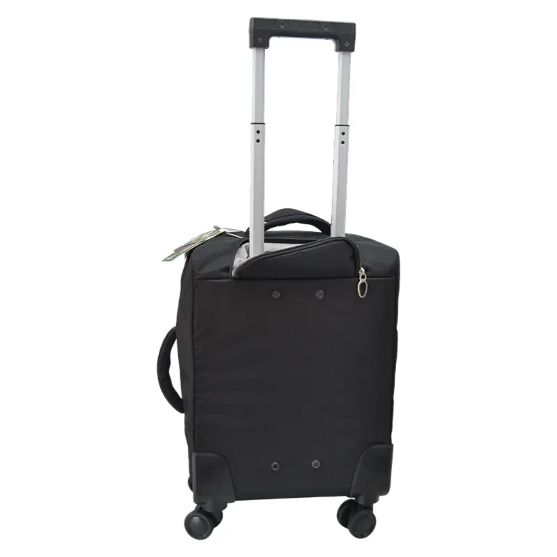 valise de cabine souple en tissu oxford imperméable, bagage à main de 20 pouces avec sac de chariot à roulettes, serrure tsa légère