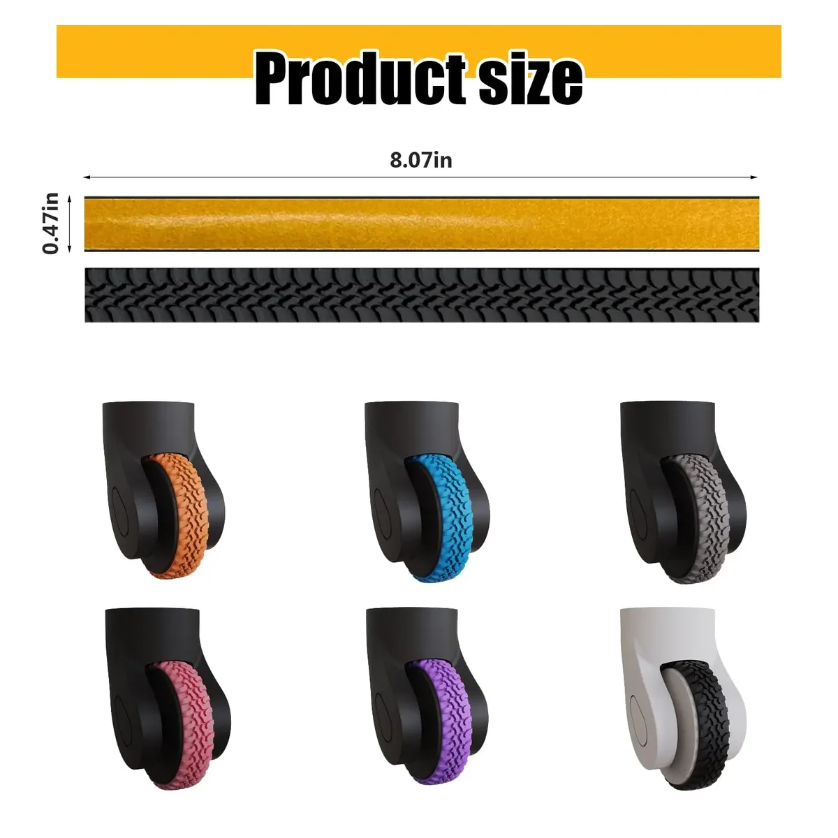 Autocollants de protection de roues de bagages, couverture de roues de valise, réduit le bruit, accessoires de manchon de roues