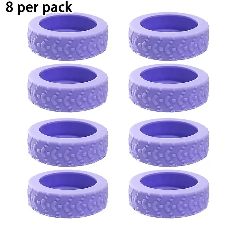 housse de protection pour roues de bagages, 8 pièces, housse en silicone silencieuse et accessoires universels de réduction du bruit, texture épaisse en silicone