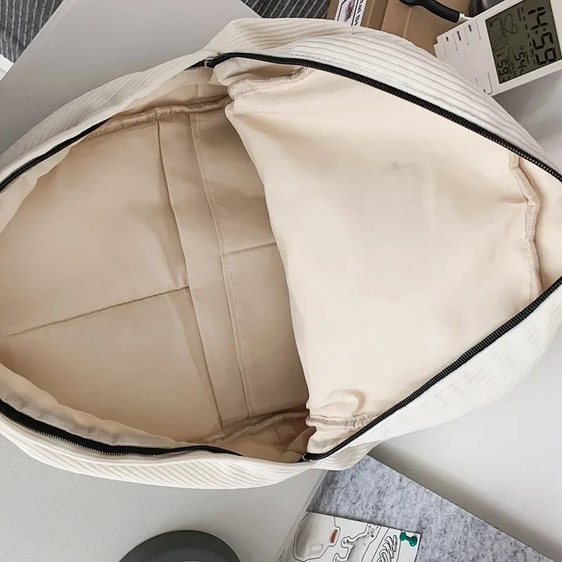 vintage garçon fille velours côtelé vert sac d'école hommes femmes ordinateur portable collège sac à dos cool dame étudiant mode femme voyage bookbag nouveau