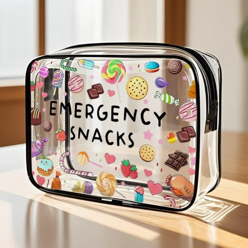 sac de maquillage tendance de grande capacité, sac à cosmétiques portable sur le thème de la médecine, sac de rangement multifonctionnel visible pour femmes