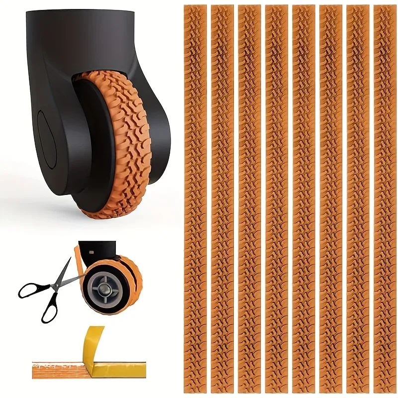 4 pièces de rechange pour roues de chariot, couvre-roues silencieux auto-adhésifs en silicone, anneau de prote
