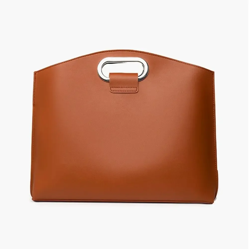 sac fourre-tout décontracté en pu pour documents de bureau, grande capacité, sacoche pour ordinateur portable, sac de classement, sac à main, couleur unie, pour filles