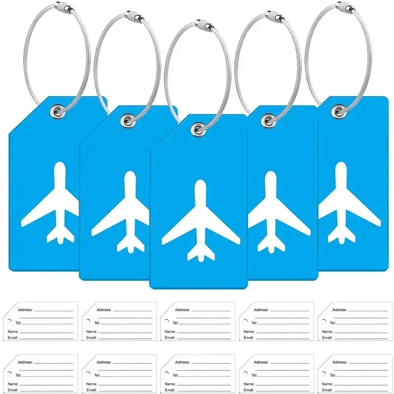 étiquettes de bagage en silicone, accessoires de voyage, mode rouge couleur unie, étiquettes nominatives pour bagages d'embarquement, porte-étiquette d'adresse de valise, 1 pièce