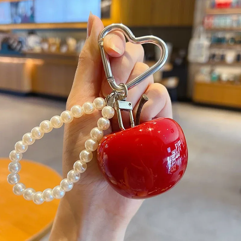 porte-clés pomme en résine, pendentif mignon pour sac, breloque pour clés de voiture, décoration créative pour sac à main et sac à dos, mini ornement, cadeau