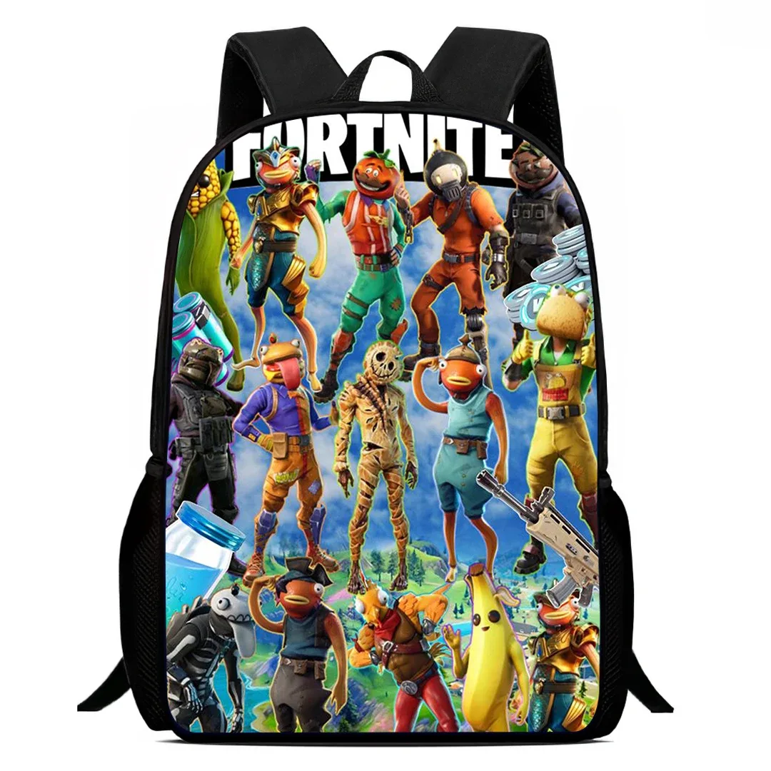 sac à dos de dessin animé fortnite de 15 pouces pour garçons et filles unisexe, sac à dos d'école, sac à dos léger pour étudiants, sac à dos de grande capacité