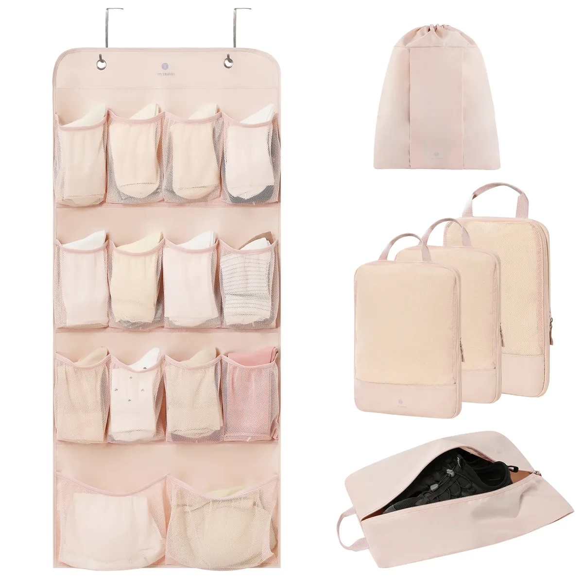 sac de compression de voyage, organisateur de bagages pour voyages d'affaires, sac de séparation pour sous-vêtements et vêtements, style moderne et simple
