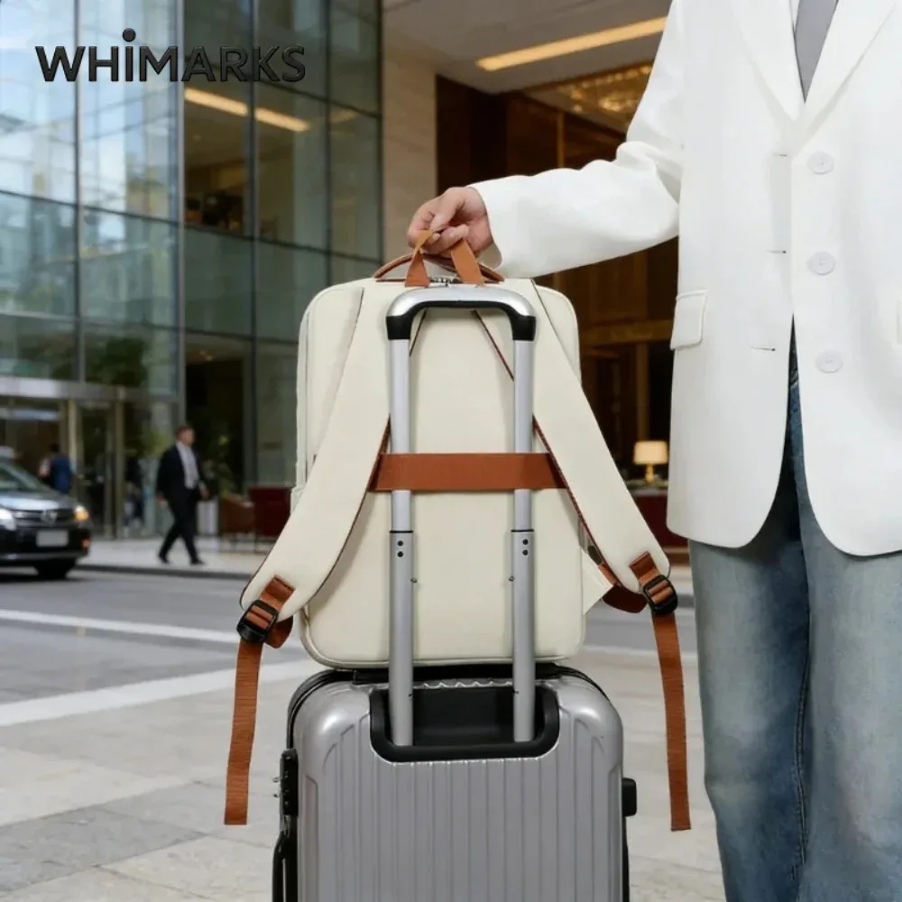 sac à dos whimarks de grande capacité, élégant et simple, idéal pour les trajets quotidiens, le bureau, les voyages, les ordinateurs portables, les étudiants et l'école.