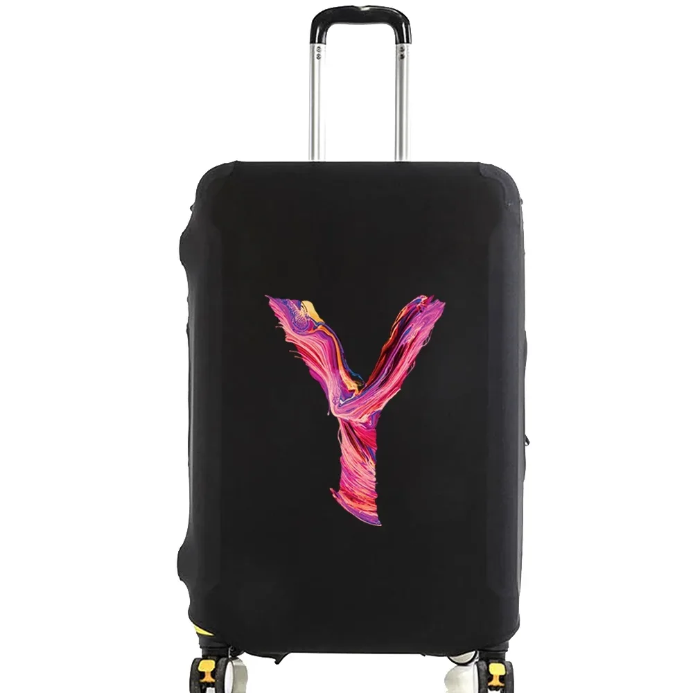 juste de protection pour bagages, peinture à la mode, série 26 lettres, motif de valise, sacs à poussière élastiques, étui, accessoires de voyage, 18-28 po