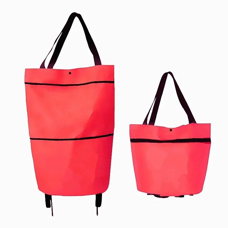 chariot de courses en tissu oxford, sacs multifonctionnels portables, sac fourre-tout pliable en toile, sac d'épicerie réutilisable, moderne et simple