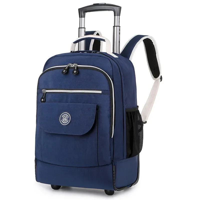 mode chariot bagages sac à dos avec roues voyage grande capacité chariot sacs bagages roulants ordinateur portable d'affaires sac d'école
