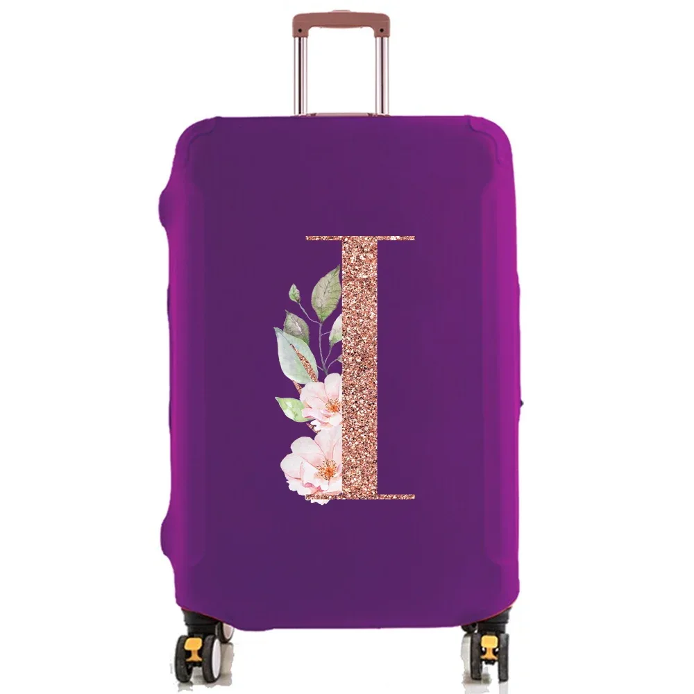 housse de protection pour bagages de 18 à 32 pouces, accessoires de voyage, tissu extensible illimité en or rose, housse anti-poussière, boîtier de chariot