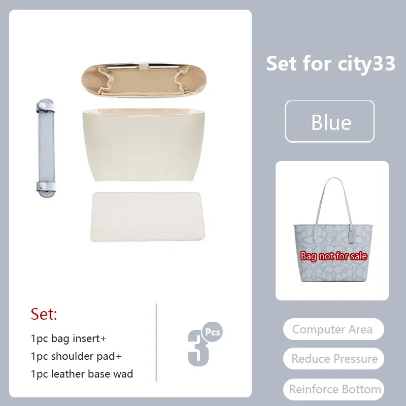 insert de sac en nylon pour sac fourre-tout coach city33, organisateur de sac étanche, support de rangement pour ordinateur portable, accessoire de remplacement