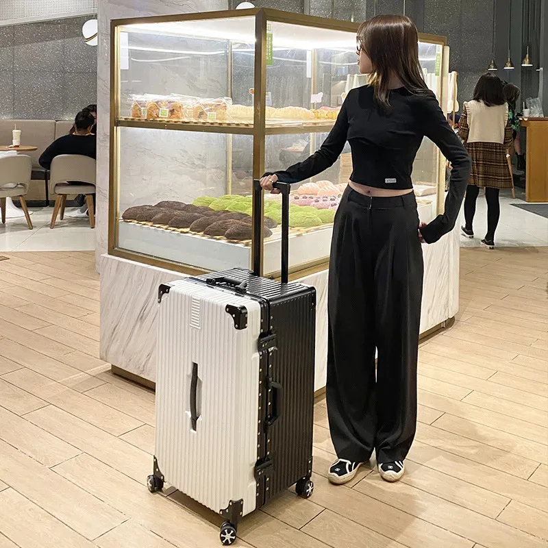 ko-ku valise surdimensionnée 40/50/60 ''cadre en aluminium abs + pc boîtier de chariot épaissi bagage de grande capacité 20 valise à main