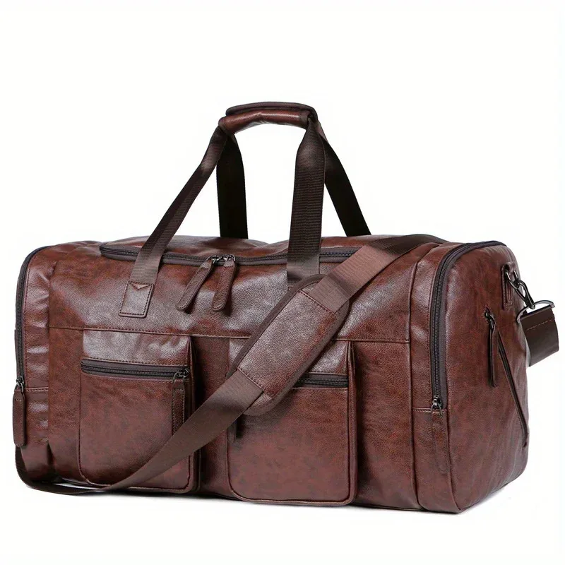 sac de voyage élégant pour hommes, réglable, multi-compartiments, grande capacité, pour les voyages du week-end et les sorties décontractées