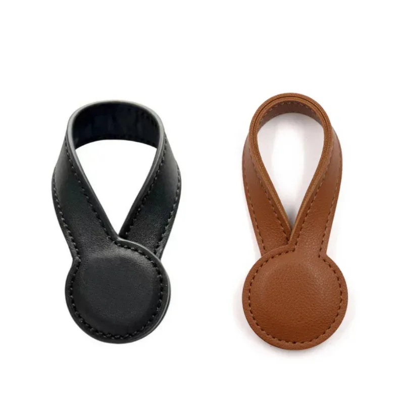 clip de chapeau magnétique en cuir pu polyvalent, organisateur rond magnétique puissant, breloques pour sac de voyage, accessoires de bagages