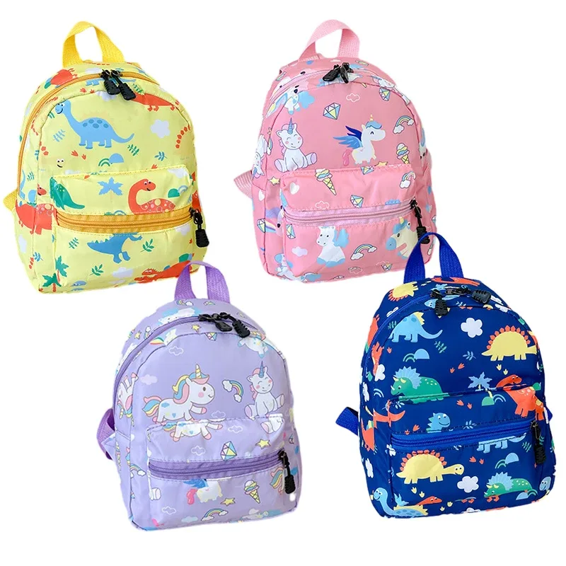 Sacs à dos de dinosaures de dessin animé pour enfants, cartable mignon pour adolescents, sac d'école imperméable pour garçons et filles, sac à livres en forme d'animal