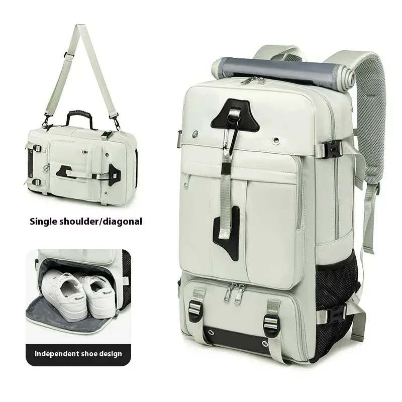 sac de voyage de grande capacité 55l pour hommes, valise pour ordinateur portable de 17.3 pouces, sac à dos multifonction étanche, sacs de camping en plein air