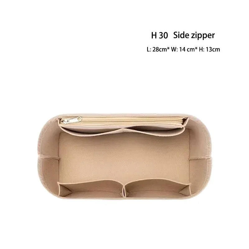 sac à main en feutre pour femmes, organisateur de cosmétiques, adapté pour h lindy mini 26 30 34, pochette intérieure à fermeture éclair, design de luxe