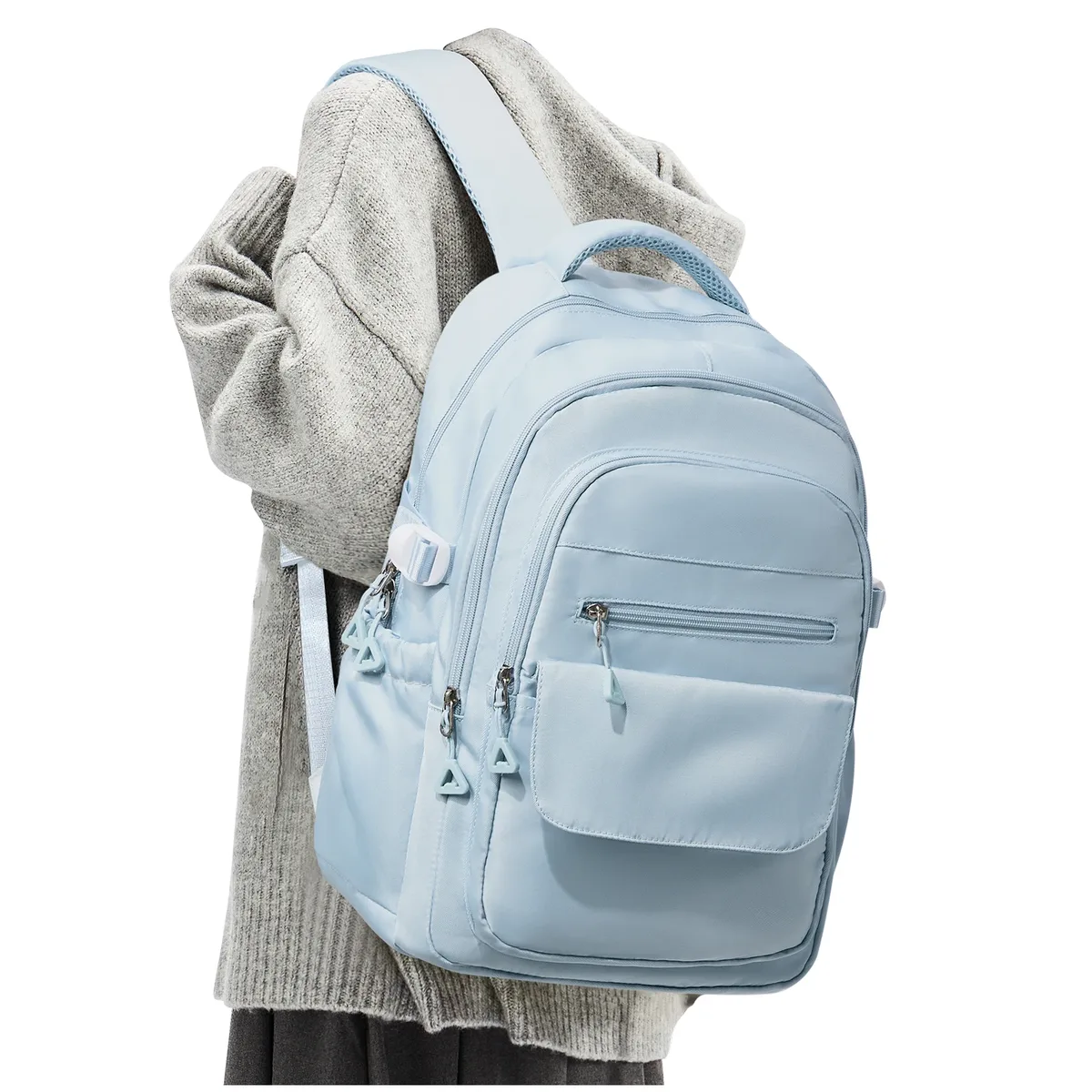 sac à dos blanc élégant de style japonais pour écolières et garçons, sac à dos de voyage pour ordinateur portable, sac à dos de jour décontracté, sacs pour voyage