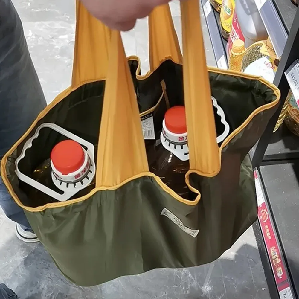 sac de courses à cordon de serrage, sac de rangement réutilisable pour supermarché, sac à bandoulière écologique pour voyage, sac fourre-tout de poche
