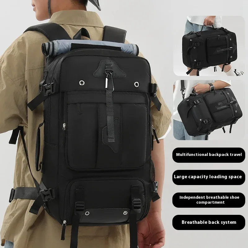 sac à dos transfrontalier pour hommes au design haut de gamme, sac à bandoulière grande capacité, sac de voyage portable, sac à dos de randonnée en plein air