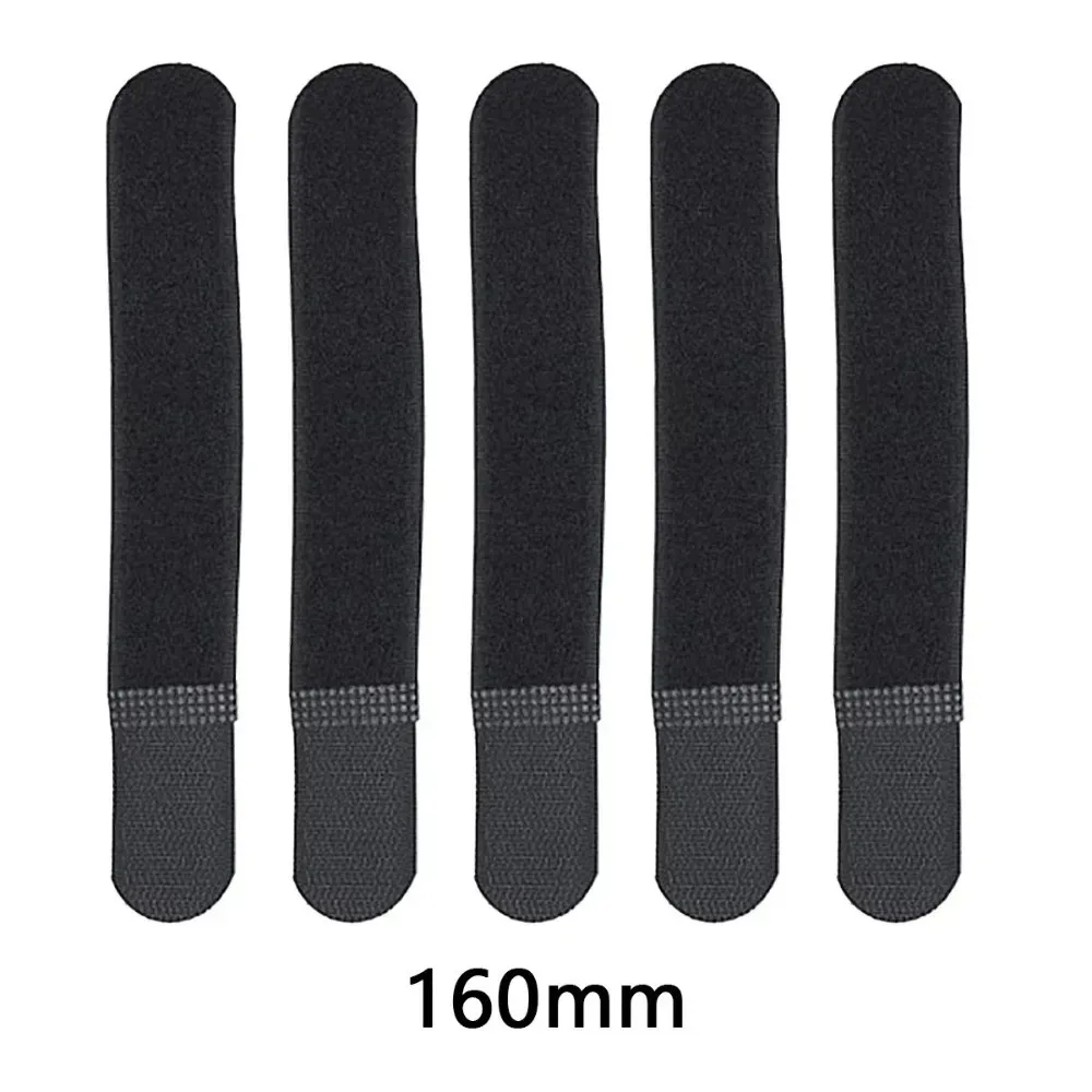 5 pièces sangles en nylon auto-agrippantes 120/160 mm pour fixation de cordons, attaches de câbles et organisation de sacs à dos