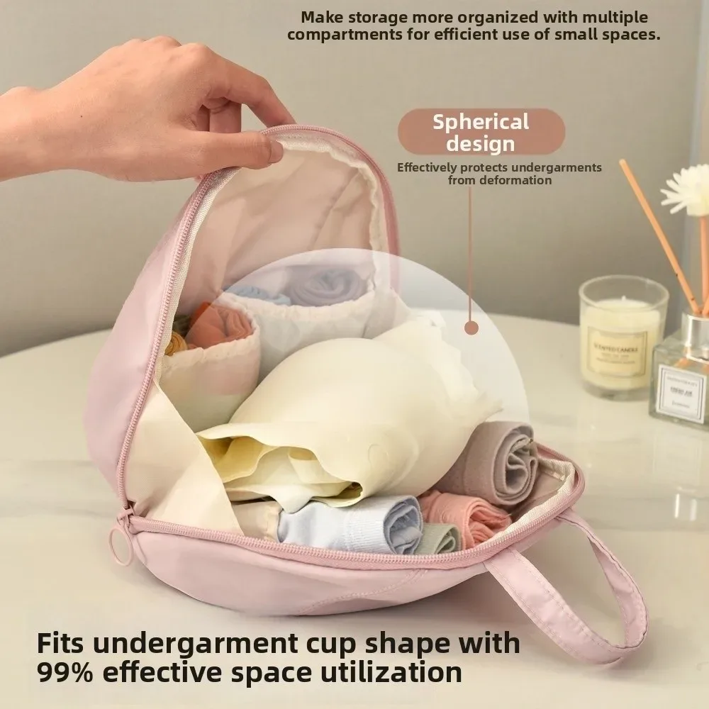 sac de rangement pour sous-vêtements imprimé chien de dessin animé, grande capacité, léger, sac d'organisation de voyage pratique et portable