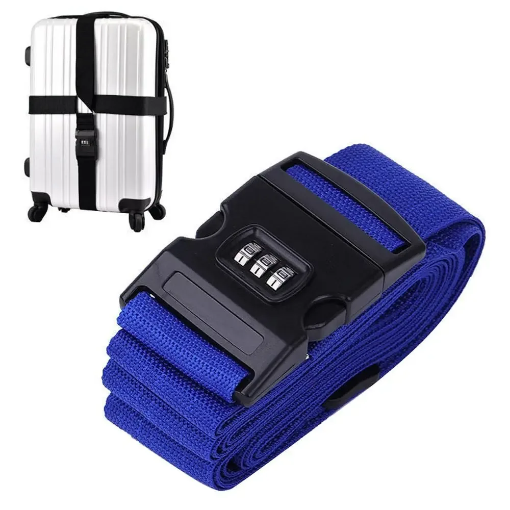 sangle de bagage réglable, verrouillage par mot de passe, anti-vol, ceinture d'emballage de voyage, verrouillage sécurisé