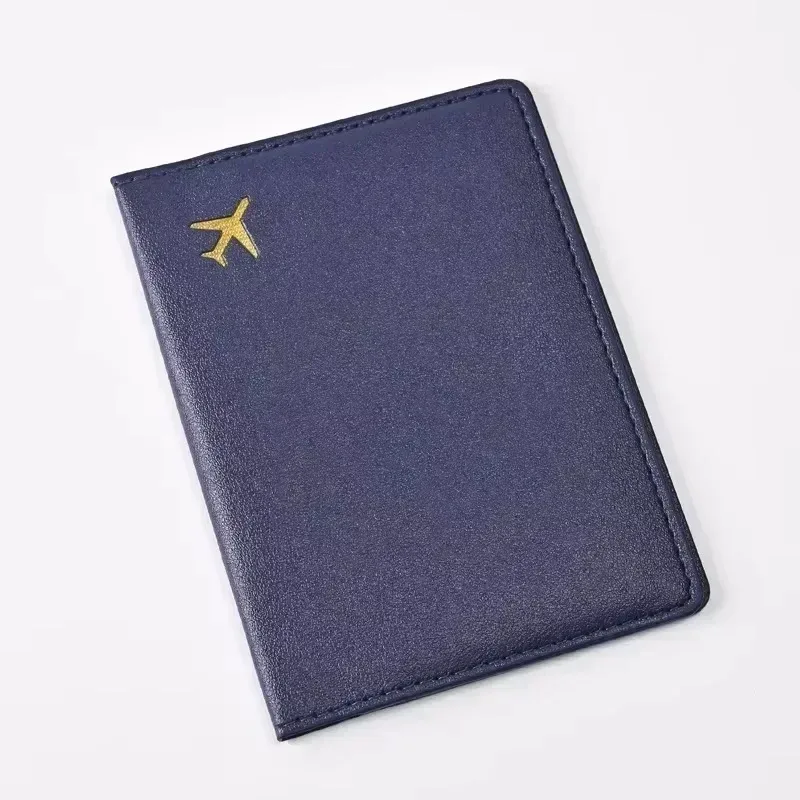 femmes hommes carte passeport couverture étui vol billet clip passeport portefeuille en cuir pu couleur unie porte-carte d'identité porte-passeport sacs à main