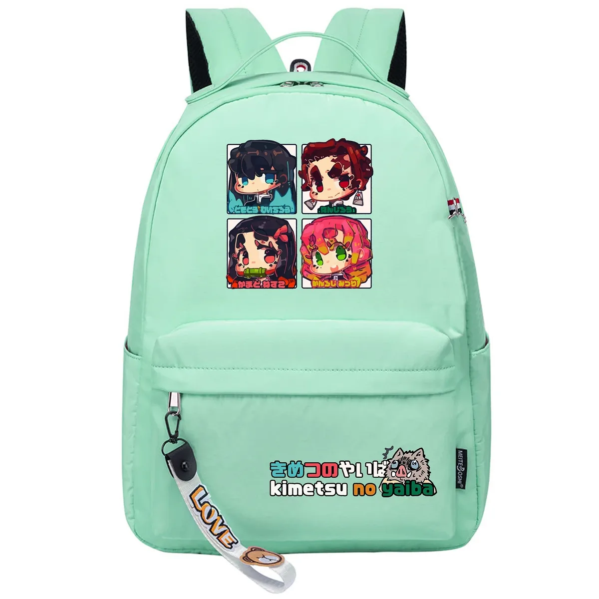 sacs d'école anime kanroji mitsuri kawaii, sac à dos de jour de dessin animé pour femmes, sac à dos de voyage rose, petite épaule pour ordinateur portable