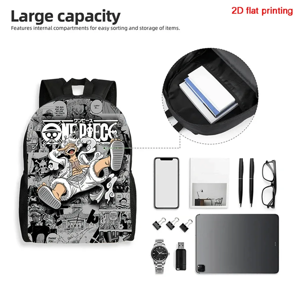 sac à dos scolaire 3-en-1 one piece léger et durable avec sac bandoulière et trousse pour enfants de 6 à 10 ans (école primaire)