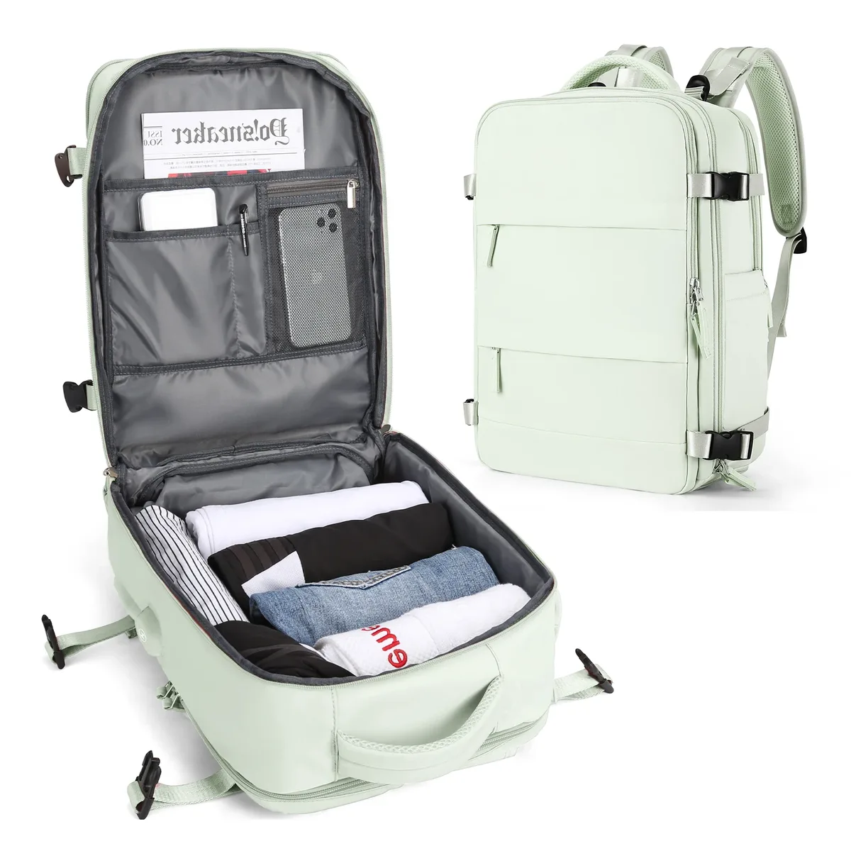 grand sac à dos de voyage pour hommes, sac à dos étanche pour ordinateur portable approuvé par le vol de la compagnie aérienne, sac à dos de transport antivol, sac à dos de randonnée