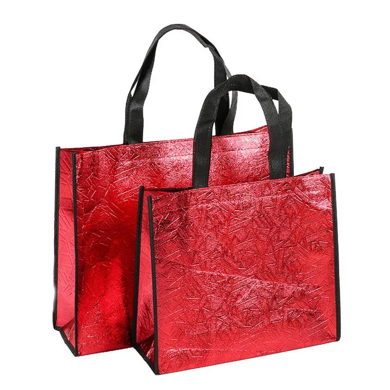 sac de courses réutilisable pour femmes, sacs de rangement de voyage en toile de grande capacité, sac à main à paillettes laser pour épicerie, fourre-tout en toile écologique