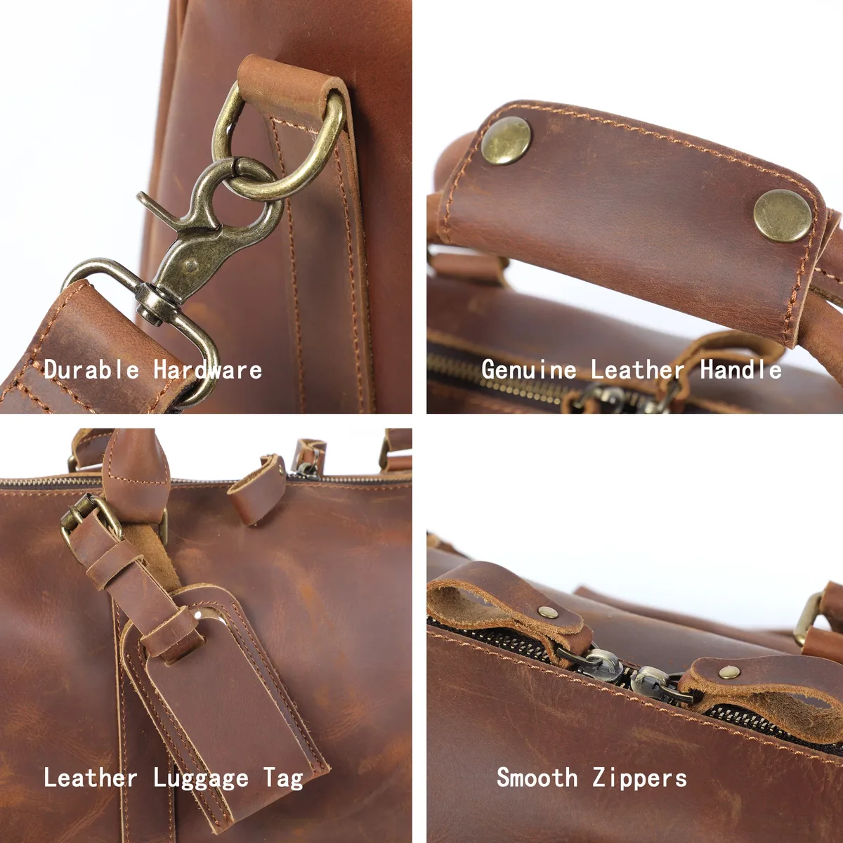 sac de voyage en cuir pleine fleur s.worker, grande capacité, sac de week-end, sac de sport en cuir véritable pour hommes
