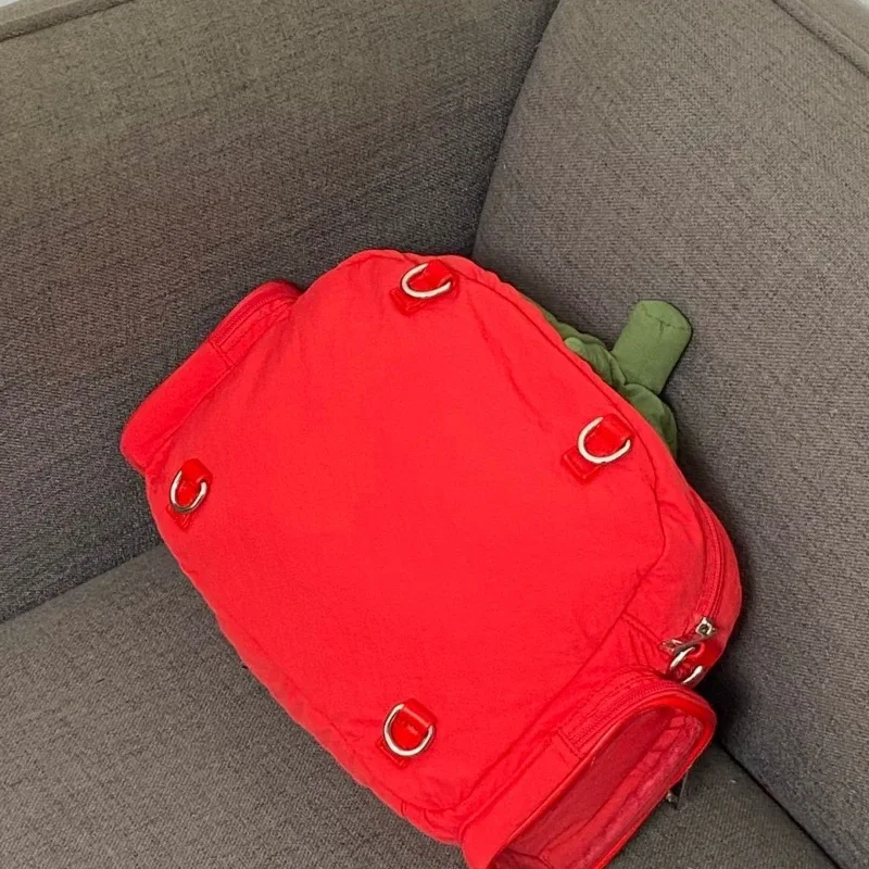 sac à dos créatif tomate et carotte, plusieurs poches, sac ita transparent à bandoulière, sacs à dos en peluche doux, sacs à bandoulière grande capacité
